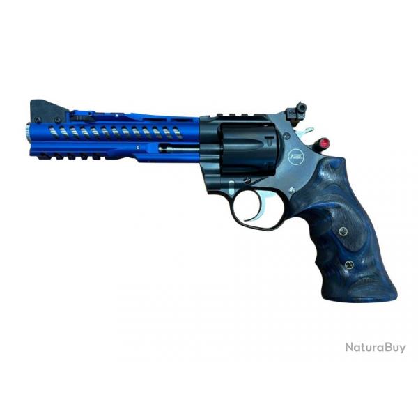 Revolver KORTH Super Sport GTA blue cal.357 Mag canon de 6" Jim Wilson Grip black/blue