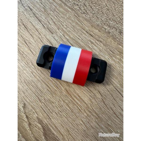 Clips Couvre-Rail Picatinny FRANCE Bleu Blanc Rouge/Drapeau Franais haute qualit en une pice AR15