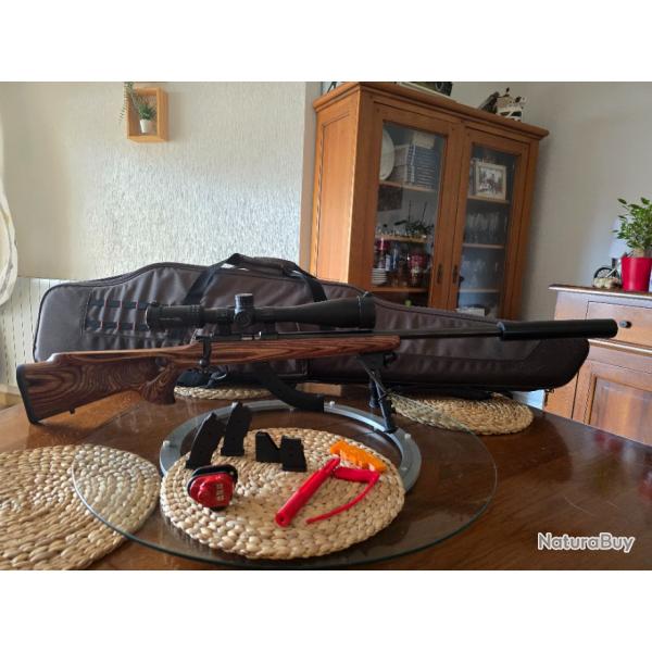 CZ 455 THUMBHOLE VARMINT + LUNETTE + BIPIED + RDS + ACCESSOIRES