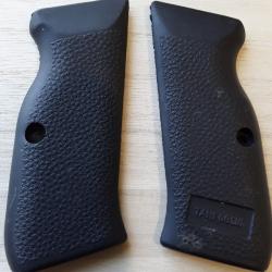 Plaquettes de pistolet Tanfoglio combat 9mm. En caoutchouc comprimé. Excellent ?tat d'origine.