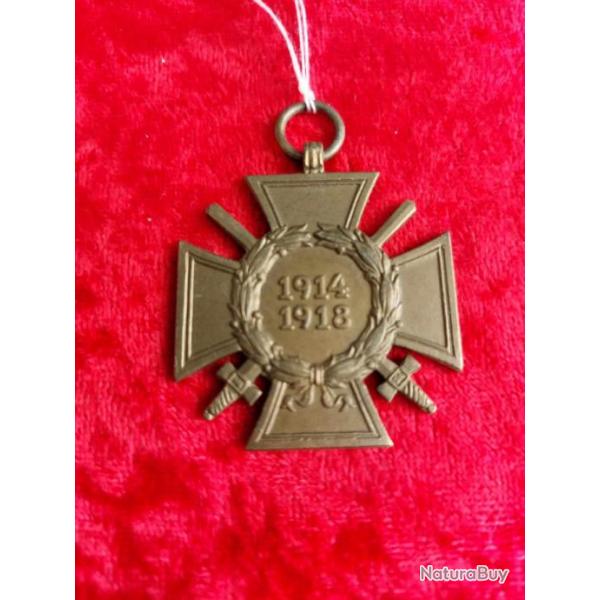 Croix d'honneur du combattant allemand WW1 H&Co L