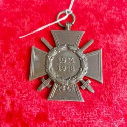 Croix d'honneur du combattant allemand WW1 W R.