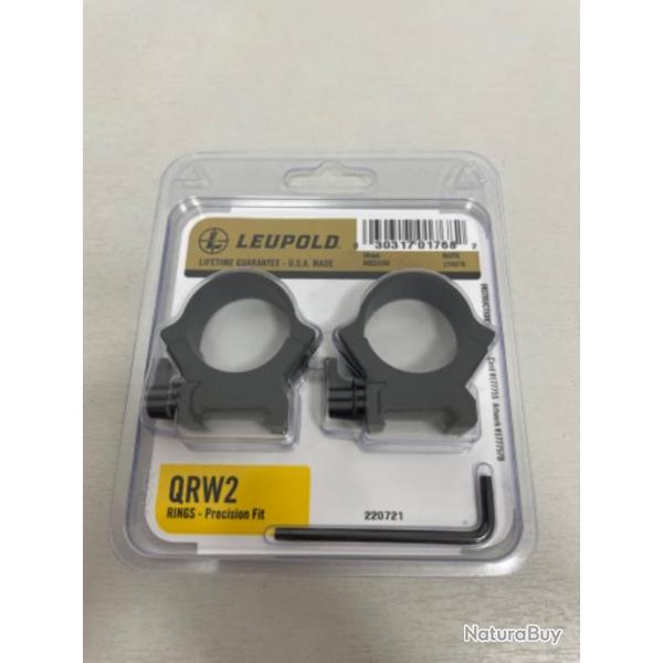 !! NEUF !! COLLIER LEUPOLD QRW2 30mm MEDIUM