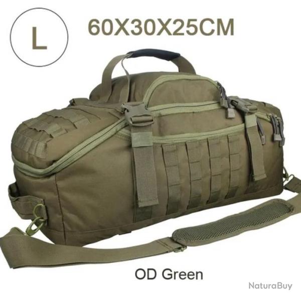 Sac  Dos Tactique 60L MOLLE pour Camping, Randonne, Voyage Grande Capacit Vert