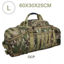 Sac à Dos Tactique 60L MOLLE pour Camping, Randonnée, Voyage Grande Capacité Camouflage