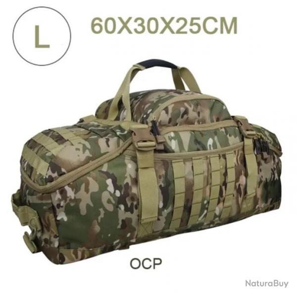 Sac  Dos Tactique 60L MOLLE pour Camping, Randonne, Voyage Grande Capacit Camouflage