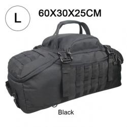 Sac à Dos Tactique 60L MOLLE pour Camping, Randonnée, Voyage Grande Capacité Noir