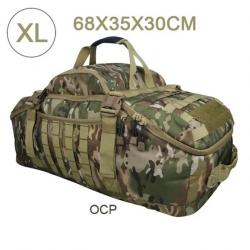 Sac à Dos Tactique 80L MOLLE pour Camping, Randonnée, Voyage Grande Capacité Camouflage