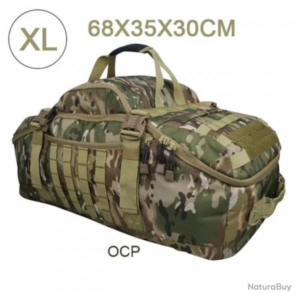 Sac  Dos Tactique 80L MOLLE pour Camping, Randonne, Voyage Grande Capacit Camouflage