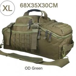 Sac à Dos Tactique 80L MOLLE pour Camping, Randonnée, Voyage Grande Capacité Vert