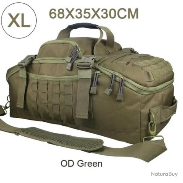 Sac  Dos Tactique 80L MOLLE pour Camping, Randonne, Voyage Grande Capacit Vert