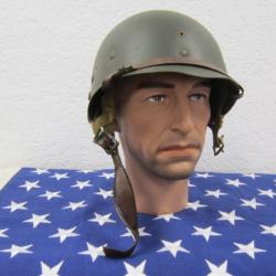 US WWII LINER CASQUE M1C PARACHUTISTE RELIQUE INTOUCHE ETAT DE DECOUVERTE !