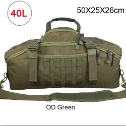 Sac à Dos Tactique 40L MOLLE pour Camping, Randonnée, Voyage Grande Capacité Vert