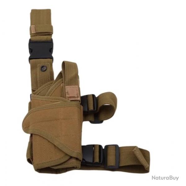 Holster Universel de Cuisse pour Pistolet Droitier Accessoire de Chasse Harnais Kaki