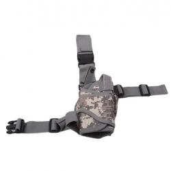 Holster Universel de Cuisse pour Pistolet Droitier Accessoire de Chasse Harnais Camo Gris