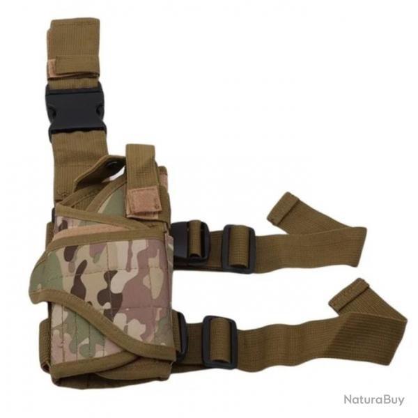 Holster Universel de Cuisse pour Pistolet Droitier Accessoire de Chasse Harnais Camouflage