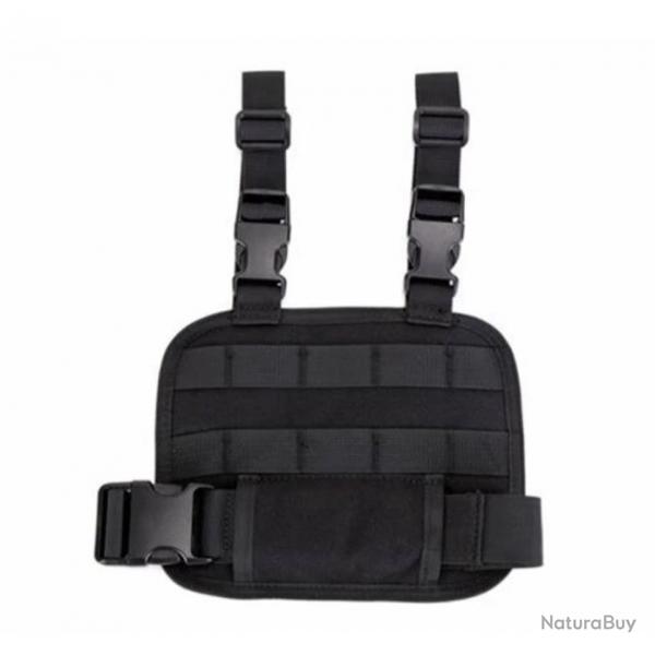 Plaque de Cuisse MOLLE Rglable Plateforme de Jambe + Ceinture et Sangles Ajustables Nylon 600D Noir