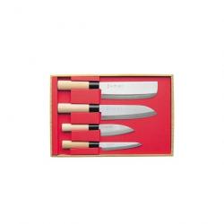 Coffret couteaux de découpe japonais Nakiri & Santoku & Small Deba SEKIRYU