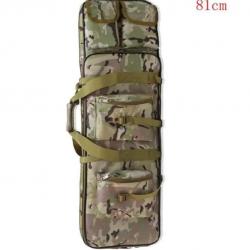 Sac à Dos pour Chasse avec Étui Souple pour Fusil Housse Tactique Carabine Airsoft 81 cm Camouflage