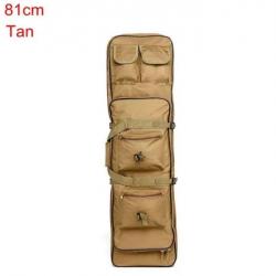 Sac à Dos pour Chasse avec Étui Souple pour Fusil Housse Tactique Carabine Airsoft 81 cm Tan