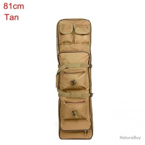 Sac  Dos pour Chasse avec tui Souple pour Fusil Housse Tactique Carabine Airsoft 81 cm Tan