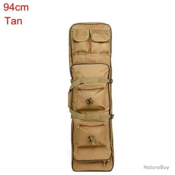 Sac  Dos pour Chasse avec tui Souple pour Fusil Housse Tactique Carabine Airsoft 94 cm Tan