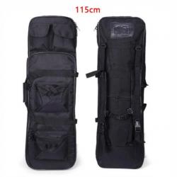 Sac à Dos pour Chasse avec Étui Souple pour Fusil Housse Tactique Carabine Airsoft 115 cm Noir