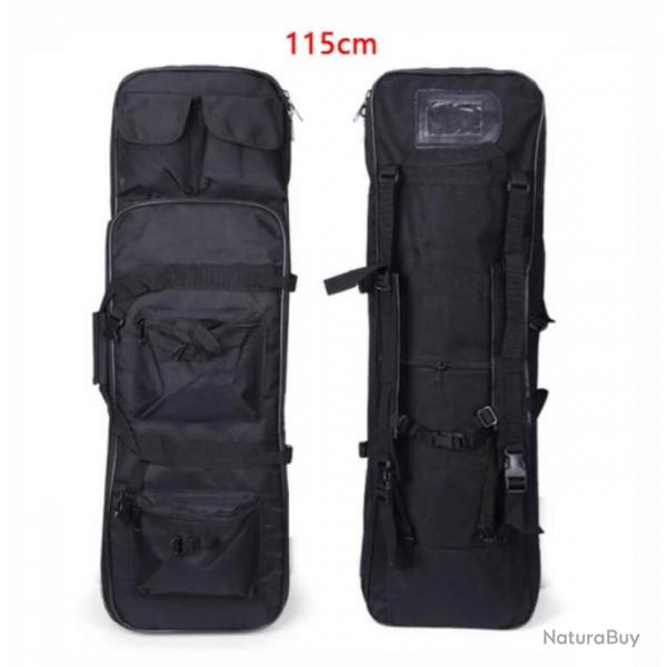 Sac  Dos pour Chasse avec tui Souple pour Fusil Housse Tactique Carabine Airsoft 115 cm Noir