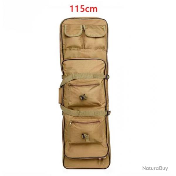 Sac  Dos pour Chasse avec tui Souple pour Fusil Housse Tactique Carabine Airsoft 115 cm Tan