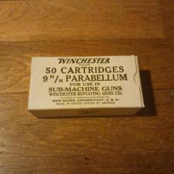 Boite vide 50 cartridges 9mm Winchester for submachine guns WWII