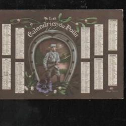 le calendrier du poilu 1916, carte patriotique