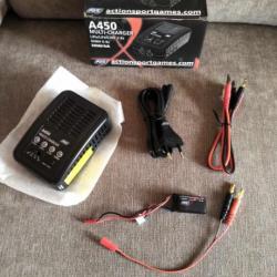 Chargeur compact intelligent A450 d'ASG + ASG Batterie Lipo 7.4V 250mAh