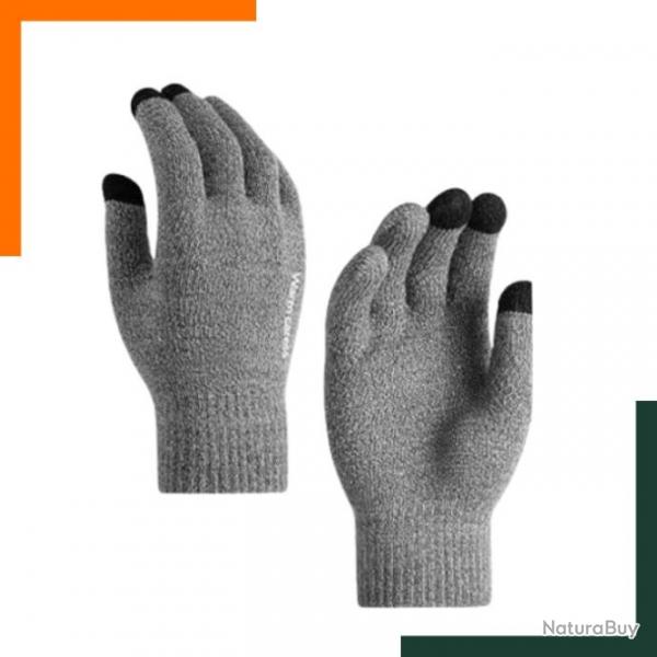 Gants tactile d'hiver - Activits polyvalentes - Gris