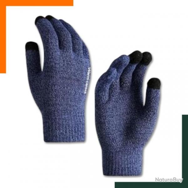 Gants tactile d'hiver - Activits polyvalentes - Bleu