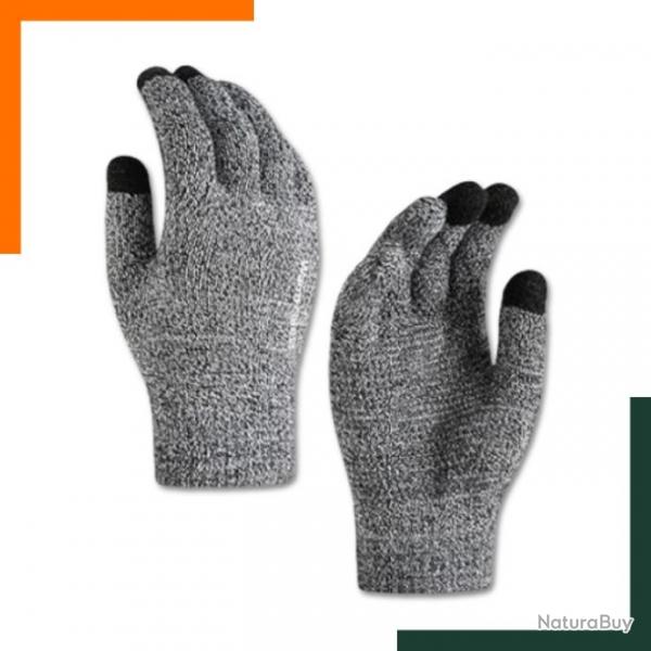 Gants tactile d'hiver - Activits polyvalentes - Gris fonc