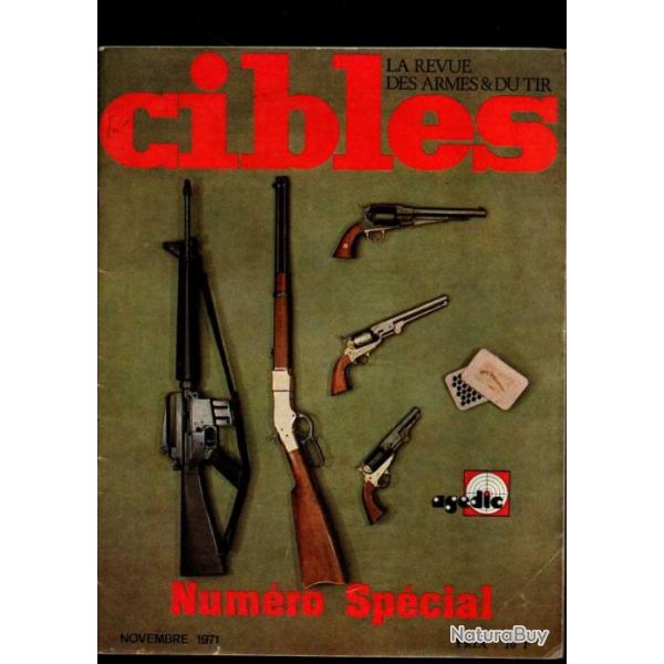 cibles spcial novembre 1971 , tir de ball trap, pistolets de chasse, browning, fsa russes wwII, 455