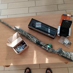 Fusil semi automatique stoeger m 3500avec modérateur de son a Tec A12 et choke d'adaptation et point