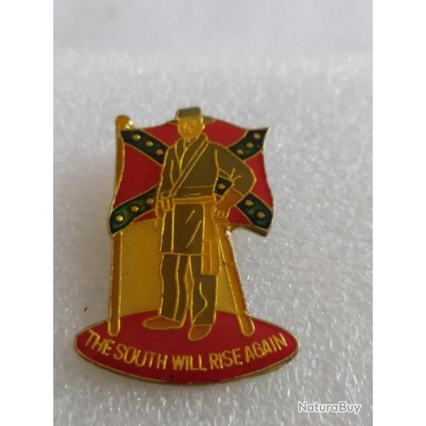 PINS US DRAPEAU ET SOLDAT SUDISTE REBEL THE SOUTH WILL RISE AGAIN