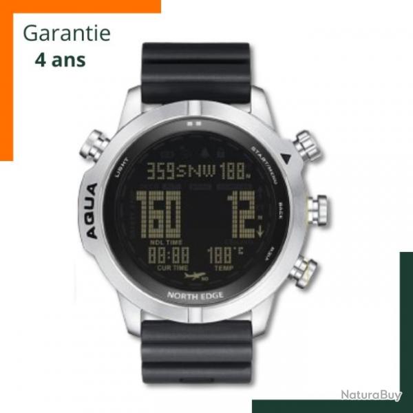 Montre de plonge sous-marine - 100 m - LED - Multifonctions - Gris - Garantie 4 ans