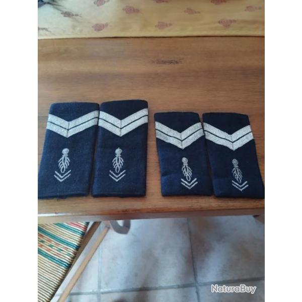 Lot de deux paires fourreau gendarme marchal des logis chef