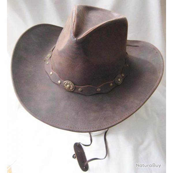 CHAPEAU WESTERN CUIR - Ref.943