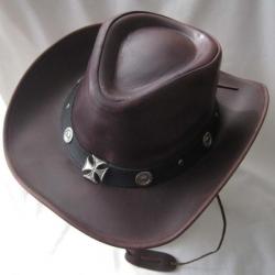 CHAPEAU WESTERN CUIR - Ref.978