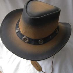 CHAPEAU WESTERN CUIR - Ref.990