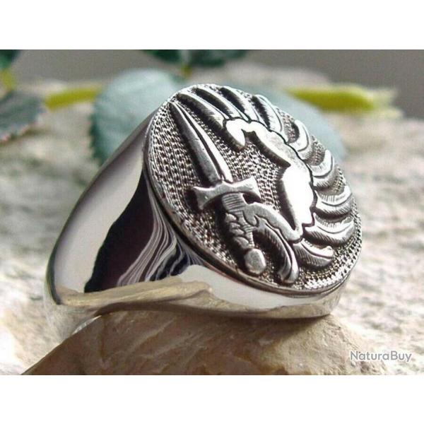 bague  para parachutiste , militaire, arme, TAP, troupes aroportes argente
