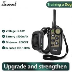 Collier de Dressage pour Chien Rechargeable Étanche Toutes les Tailles 800m Noir