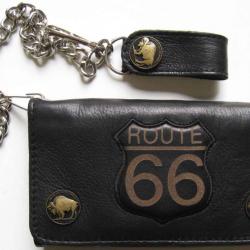 PORTE FEUILLE ROUTE 66 NOIR - Ref.766