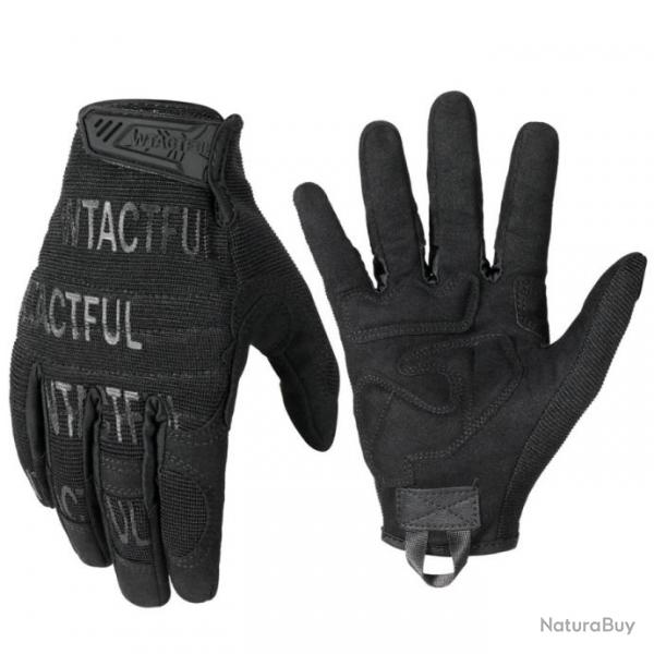 Gant tactique antidrapant compatible avec cran tactile - Noir