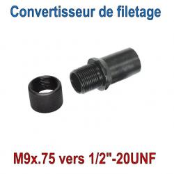 Convertisseur de filetage M9x.75 vers 1/2"-20UNF