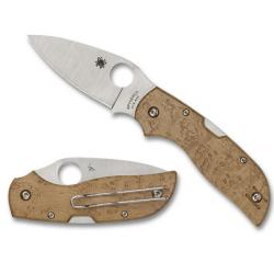 C152WDP Couteau pliant Spyderco "CHAPARRAL" Erable