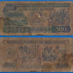 Mozambique 500 Meticais 1989 Serie AB Billet Afrique Mocambique Militaire